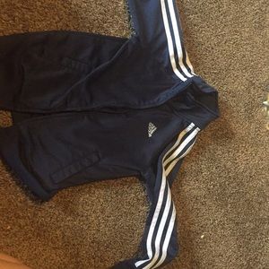 Adidas blue kids zip up jacket